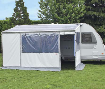 The Fiamma Caravanstore Zip, a great alternative to the bulky traditional caravan awning in position